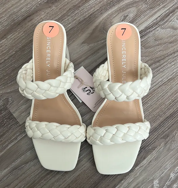 Sincerely Jules Iris Double Braided Mules Heeled Sandals - Image 3