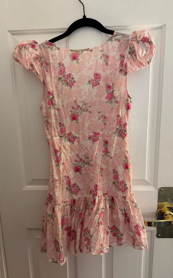 Pink Floral Print Minidress - Image 3
