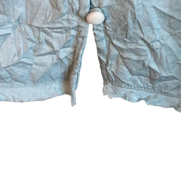 Intimately Free People Cami Top Button Front Crinkle‎ Blue Tank Top Size XS - Image 5