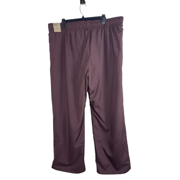 Womens Windbreaker Track Pants Mauve XXL Lightweight Full Length Athletic - Image 3