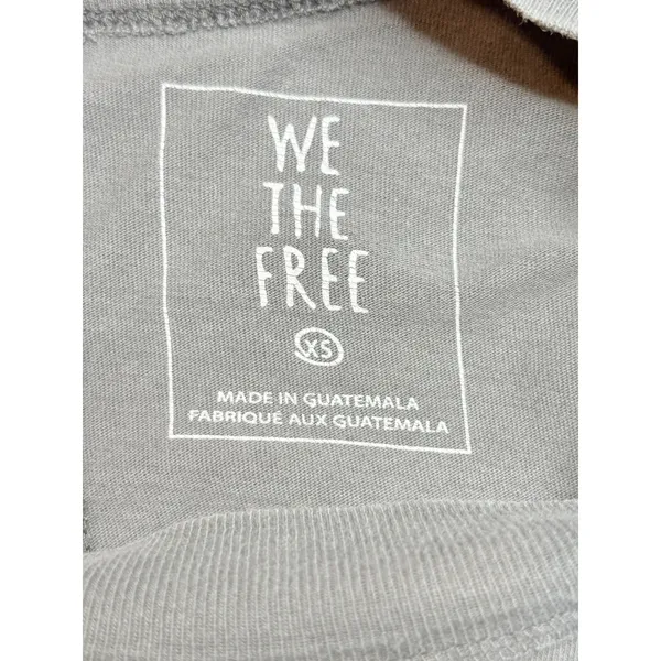 Free People‎ We The Free Charcoal Gray Oversized Long Sleeve Tee Mock Neck XS S - Image 5