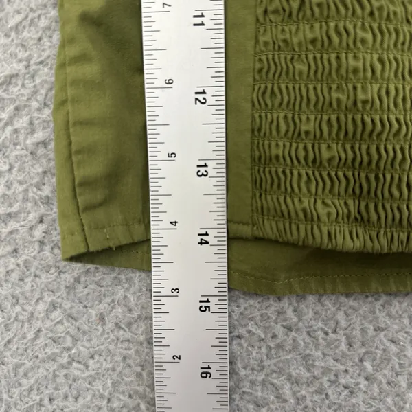 Abercrombie & Fitch‎ Puff Sleeve Crop Top Green Boho Festival Peasant Women's XS - Image 9
