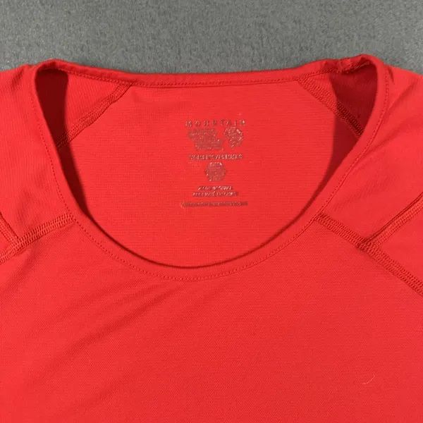 Mountain Hardwear Shirt Womens Small Red Short Sleeve Raglan‎ Performance - Image 2