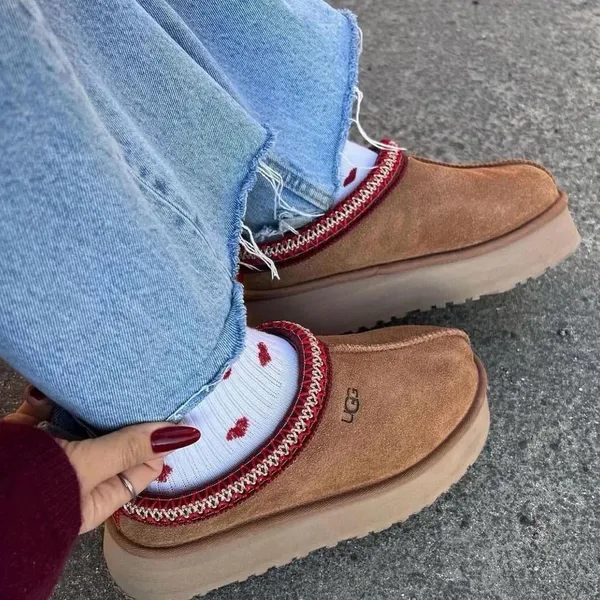 NEW Women's UGG Tazz Platform Slipper Chestnut Women's Tasman Chestnut Size 10 - Image 2
