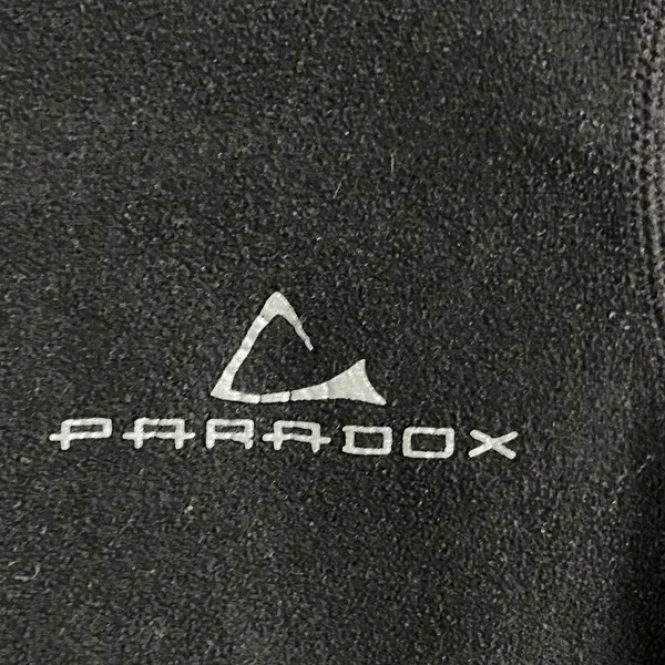 Paradox Black Fleece Long Sleeve Quarter-Zip Top Small #736 - Image 2