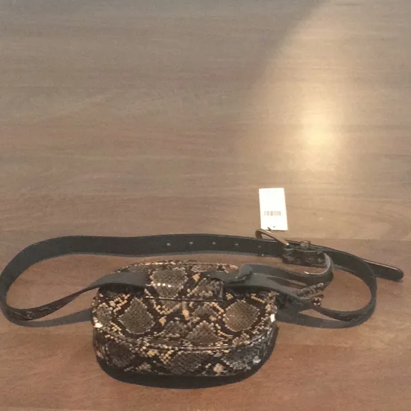 By Anthropologie Snakeskin Belt Bag Sz S/M NWT - Image 2