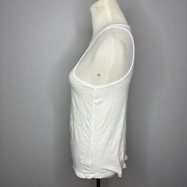 Sun & Shadow - White Ribbed Tank Top - Image 4