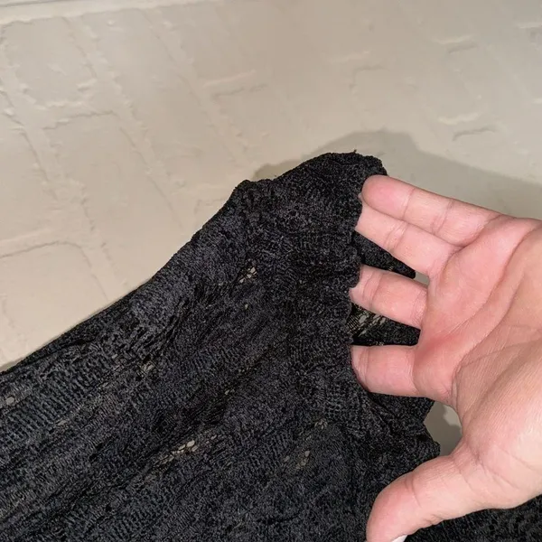 Free People dress Ruby Lace embossed black velvet no slip liner xs - Image 6