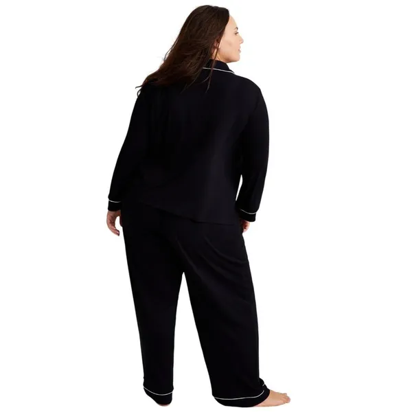 NEW State of Day Womens Ribbed Piper Pajama Pants Black 3X - Image 7