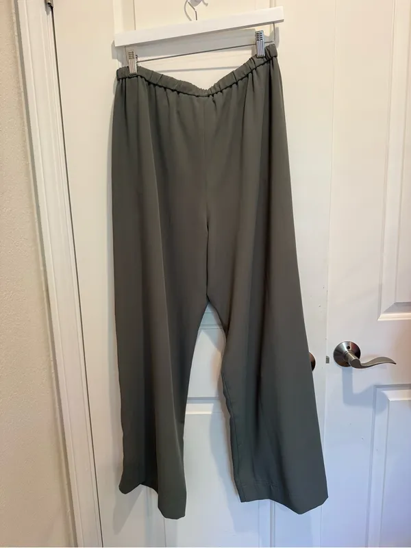 SPANX CarryOn Pant Wide Leg Drawstring Eucalyptus Green size Large - Image 6
