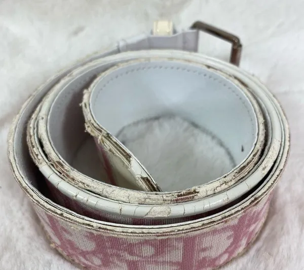 Authentic Pink Monogram Belt - Image 11