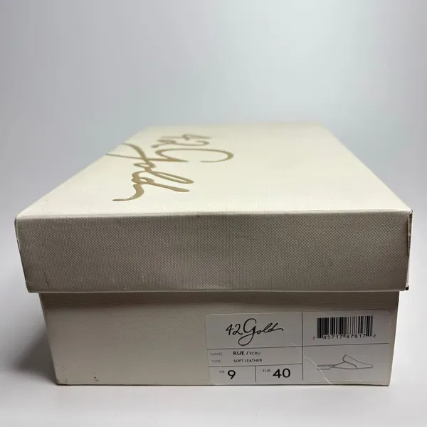 42 GOLD by Chinese Laundry Rue Pointed Toe Mules in Ecru Soft Leather - Image 9