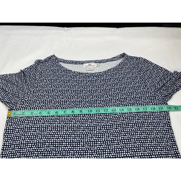 Vineyard Vine Women's Blue Dotted/Dress Shift Sz M SKU 4105 - Image 7