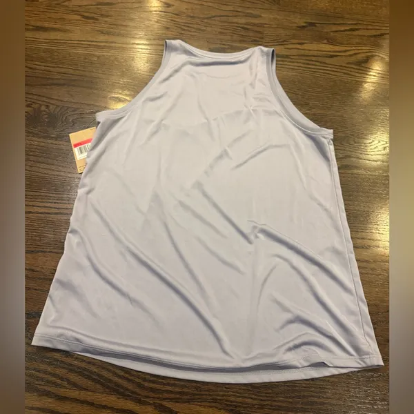 Nike Women's periwinkle dri-fit Tank Top - Image 3