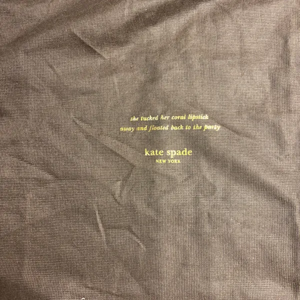Kate Spade New York Brown Drawstring Dust Bag Large Handbag Storage Cover 20x17 - Image 2