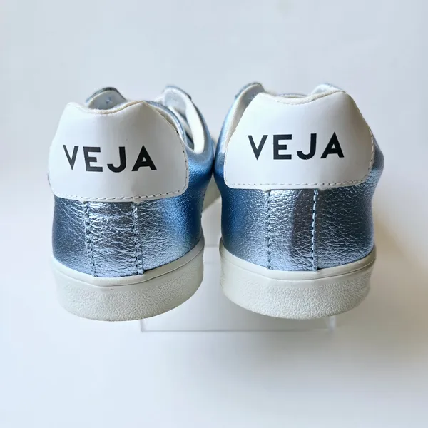 Veja Womens Esplar Low Sneakers Metallic Blue Lace Up size 6 - Image 7