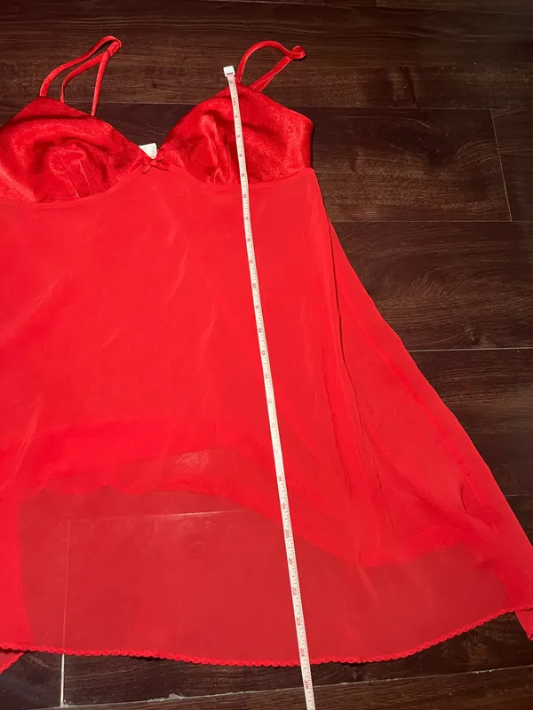 Vintage 90s Victoria’s Secret Red Slip Dress Size XS - Image 7