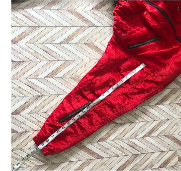 Nils Vintage 1980s red and black skisuit with belt - Image 8