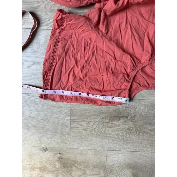EUC Beach Lunch Lounge Collection Embroidered Tiered Midi Dress Size M Boho - Image 8
