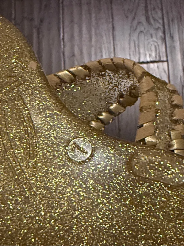Jack Rogers Gold Glitter Braided Tassel Women's Sandals Size 7 - Image 5