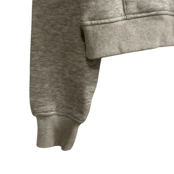 Women's M Gray Half Zip Pullover‎ Sweatshirt Kangaroo Pocket Size M - Image 7