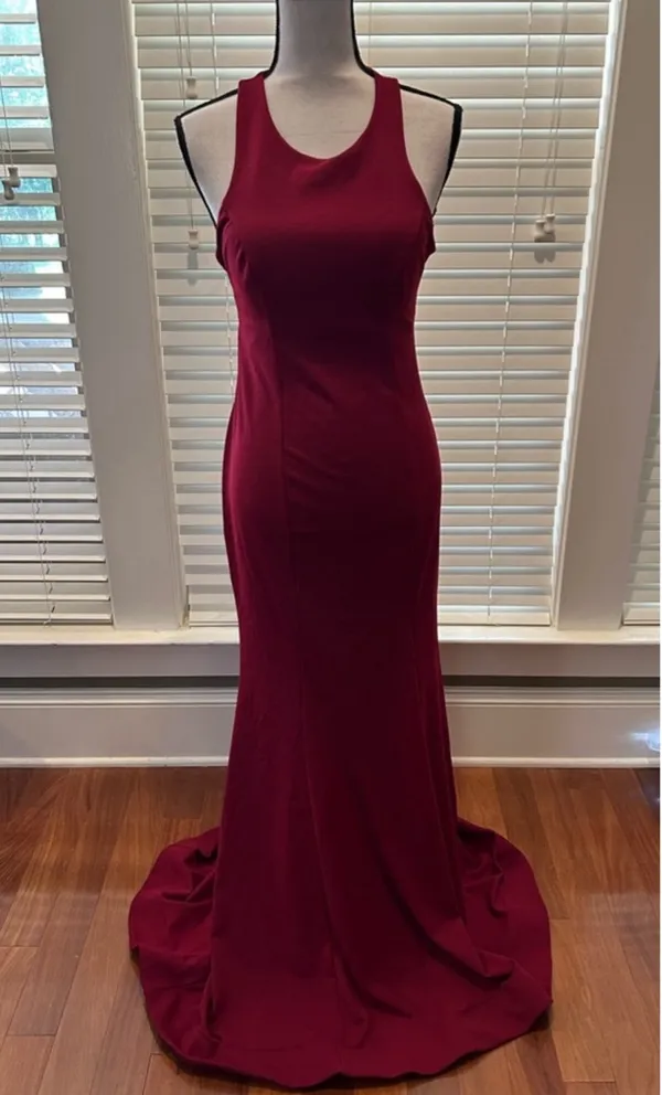 David’s bridal long wine dress - Image 3