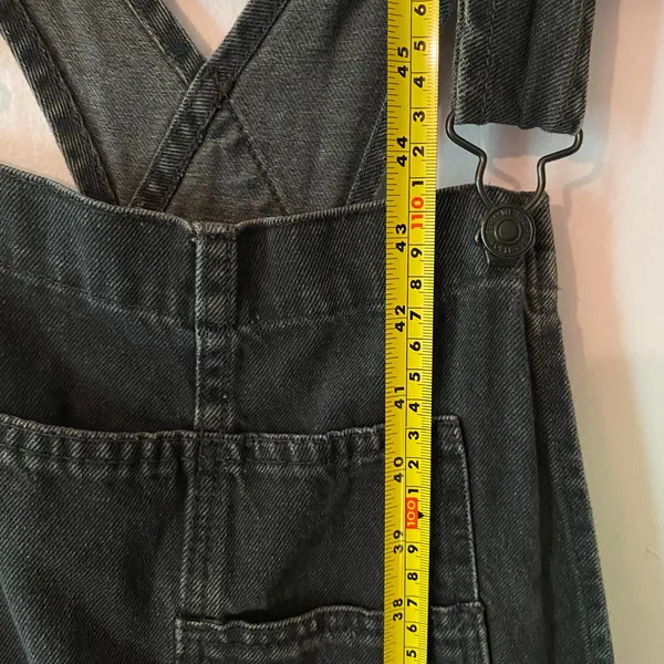 We The Free Gray Black Ziggy Overalls 90s Retro Casual Boho Cotton Women size XS - Image 10