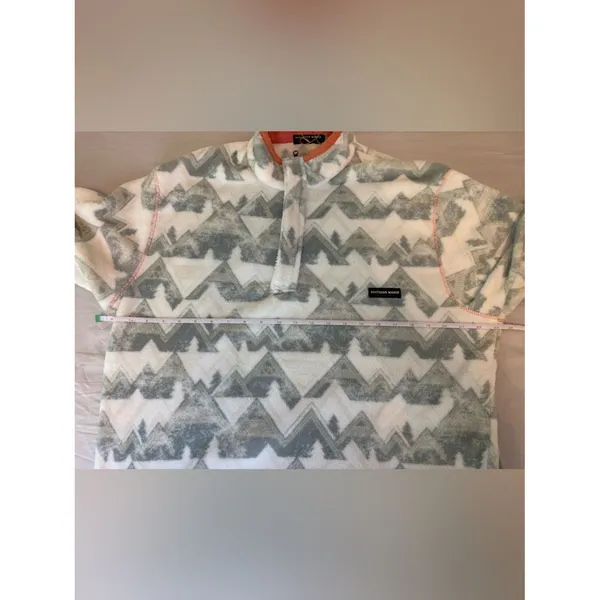 Southern Marsh Sherpa Pullover Mountain Print Fleece Medium - Image 6