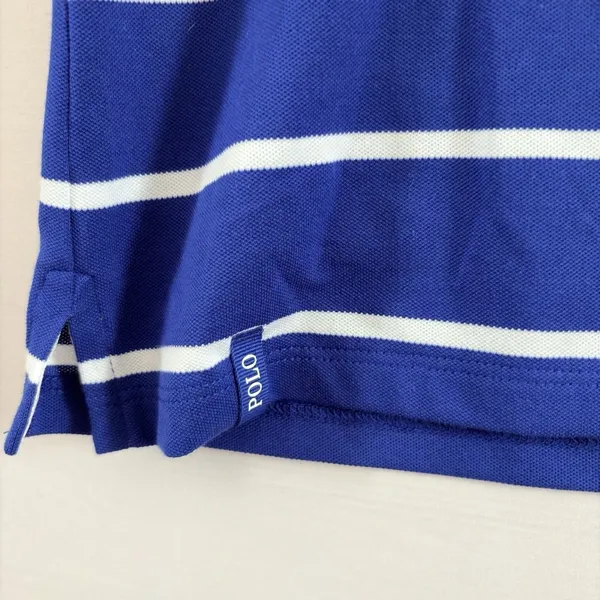 Polo Golf Ralph Lauren Womens Sleeveless Blue/White Strip‎ Shirt Small NwT - Image 5