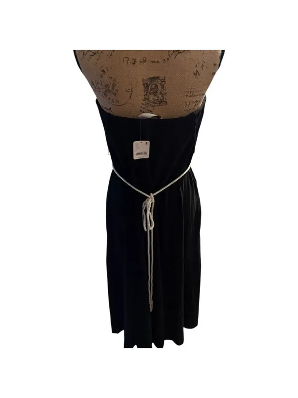 Free People Beach Peyton Tube Dress with White Rope/Beaded Belt Size L - Image 12