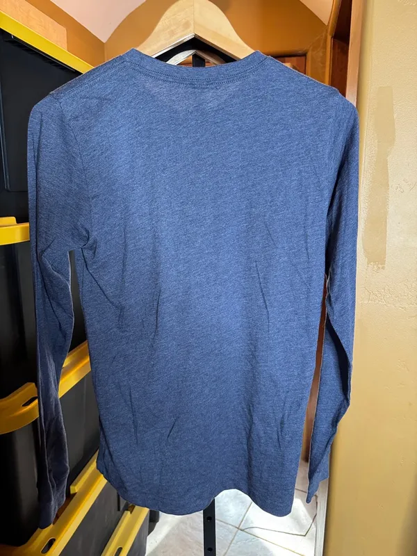 NWT Bella Canvas USA Volleyball Long Sleeve Tee Heather Navy Small Lucky Dog - Image 8