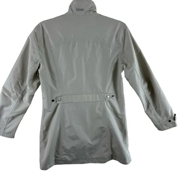 Eddie Bauer Tan Mid-Length High Neck Double Zipper Travex Nylon Jacket Size‎ S - Image 2