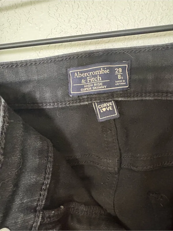 Abercrombie and fitch high rise super skinny black jeans - Image 2