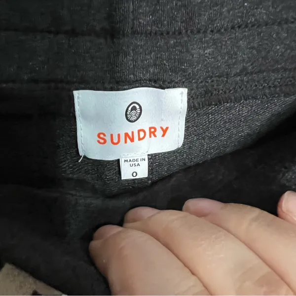 Sundry Gradient Ombré‎ Charcoal Gray Pink Sweatpant Joggers - Image 6