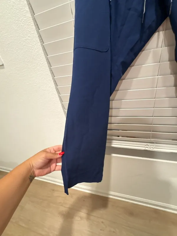 Healing Hands HH360 Women's Navy Blue Scrub Pants with Zipper Pocket SZ LP - Image 5