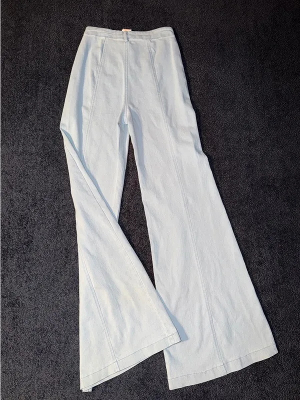 Flying Tomato Light Blue High-Rise Wide Leg Jeans - Image 5
