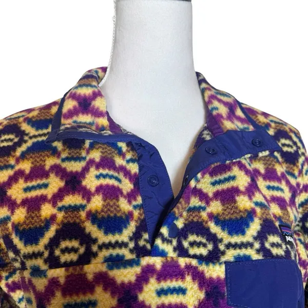 Patagonia Lightweight Synchilla Snap-T Fleece Pullover Women Small Jacket Purple - Image 2