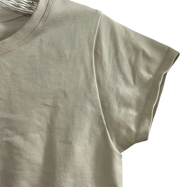 Offline by‎ Aerie Women's White Cropped Crew Neck T-Shirt Size M Casual Top y2k - Image 3