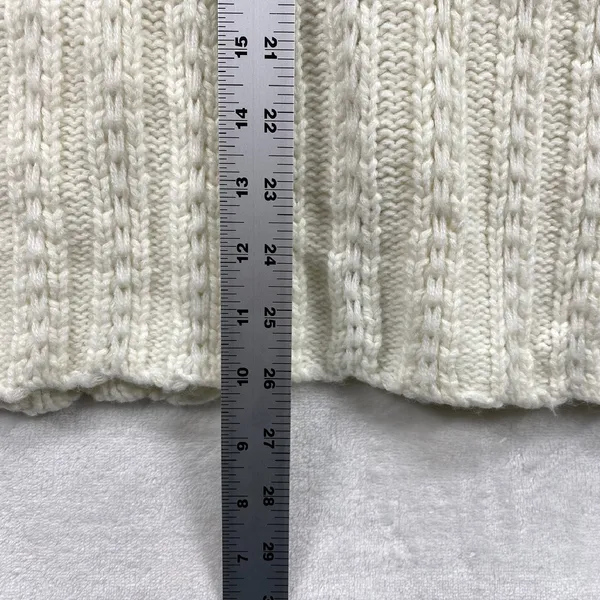 Avalin Sweater Vest Faux Fur Collar Wool‎ Blend Sleeveless Knit Ivory M - Image 6