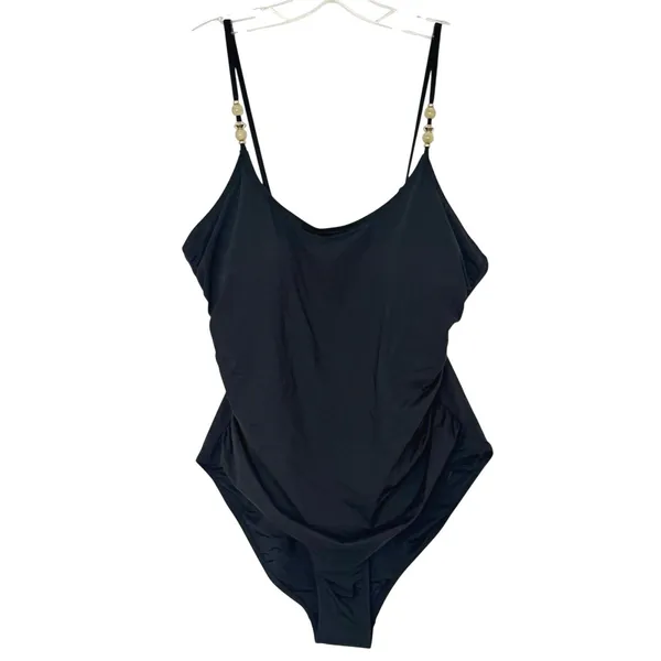 Betsey Johnson Core One-Piece Swimsuit Size XXL Black Vacation Resortwear NWOT - Image 2