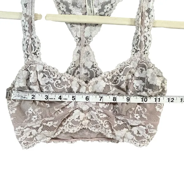 Free People Intimately‎ Bra Bralette XS Beige Lace Stretch Fit Racerback Lined - Image 5