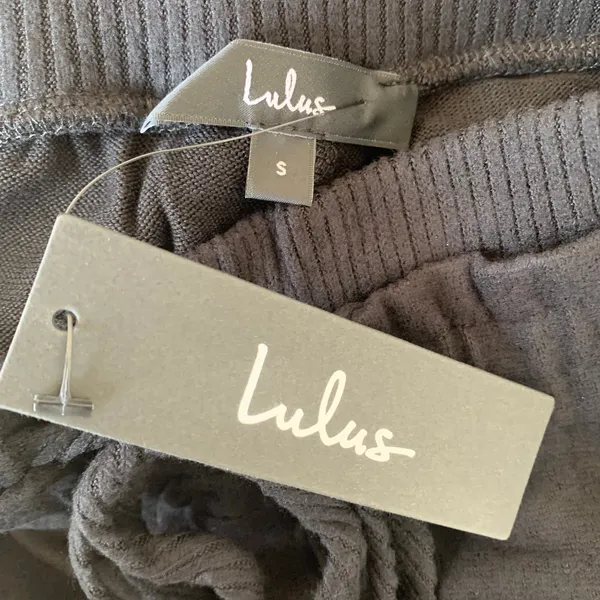 NWT Lulu's‎ Drawstring Flare Lounge Pants in Black - Image 7