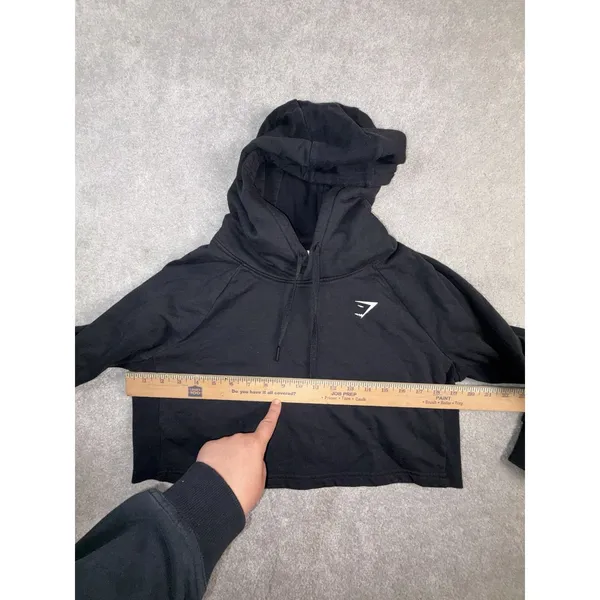 gymshark cropped hoodie Black Medium‎ Women's - Image 6