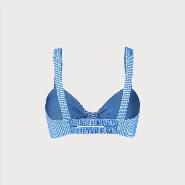 BERLOOK Blue Textured Striped Knot TOP ONLY 10 - Image 6