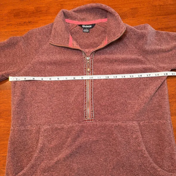 Sherpa Adventure Gear Rolpa Half Zip Pullover Fleece Maroon Burgundy Size‎ Small - Image 5