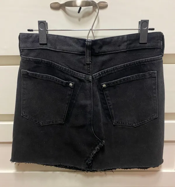 H&M Black Mini Jean Skirt - Image 2