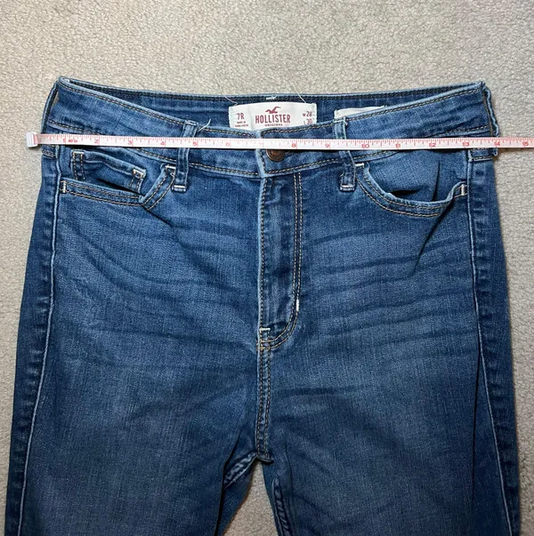 High Rise Super Skinny Denim Jeans Size 7 - Image 4
