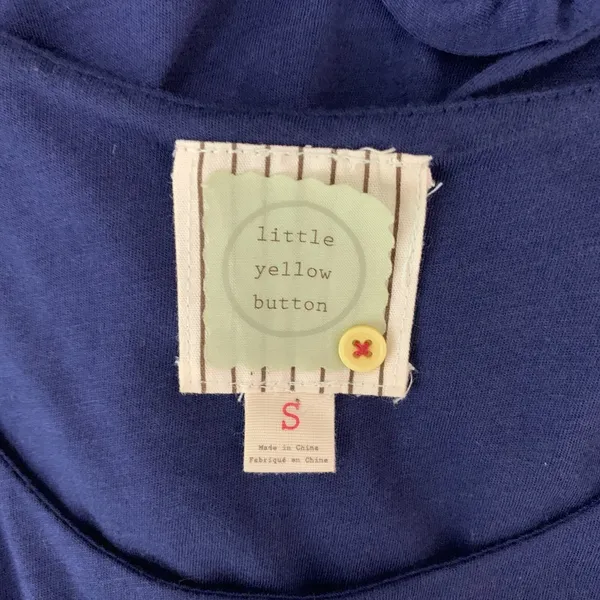 Anthropologie Little Yellow Dot Top Small Blue Short Sleeve Boho Chic - Image 7
