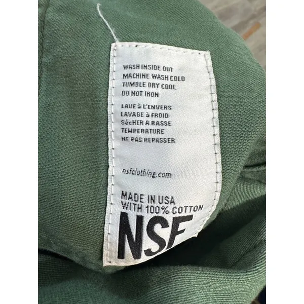 NSF Clothing Green Utility Jumpsuit Flare Leg Button‎ Up Women's Size 26 - Image 4