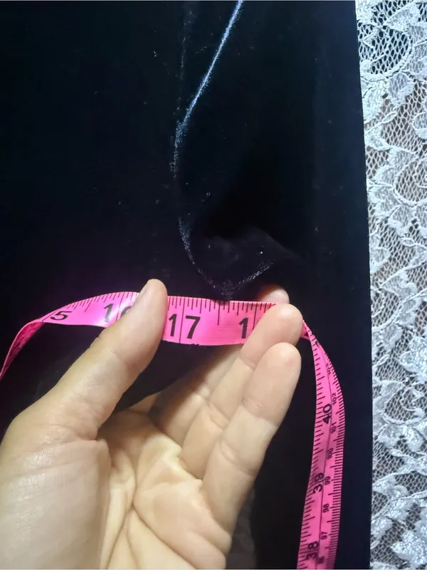 Velvet long sleeve wrap crop top small can be worn front or back - Image 7